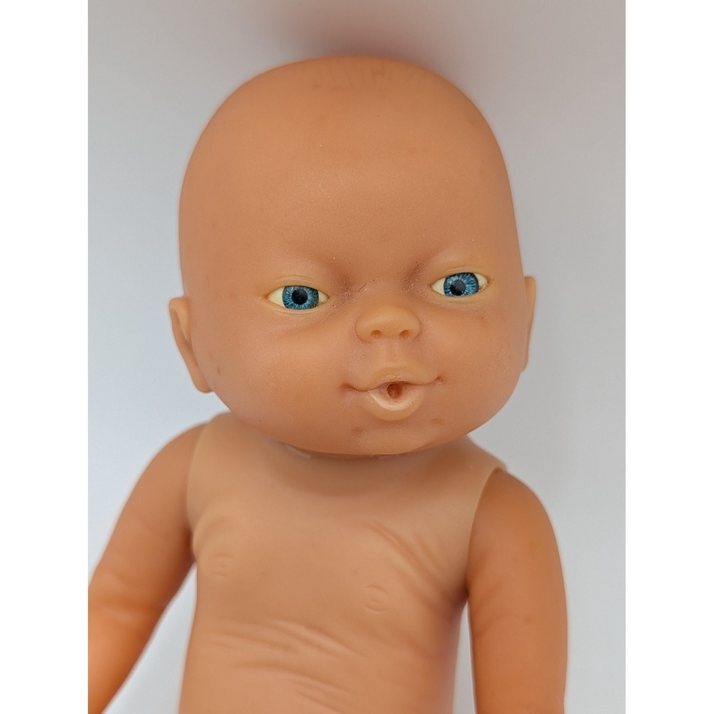 Emson Anatomically Correct Baby Boy Doll Tan Vinyl Blue Eyes 8 Inch